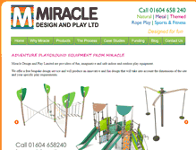 Tablet Screenshot of miracledesignandplay.co.uk